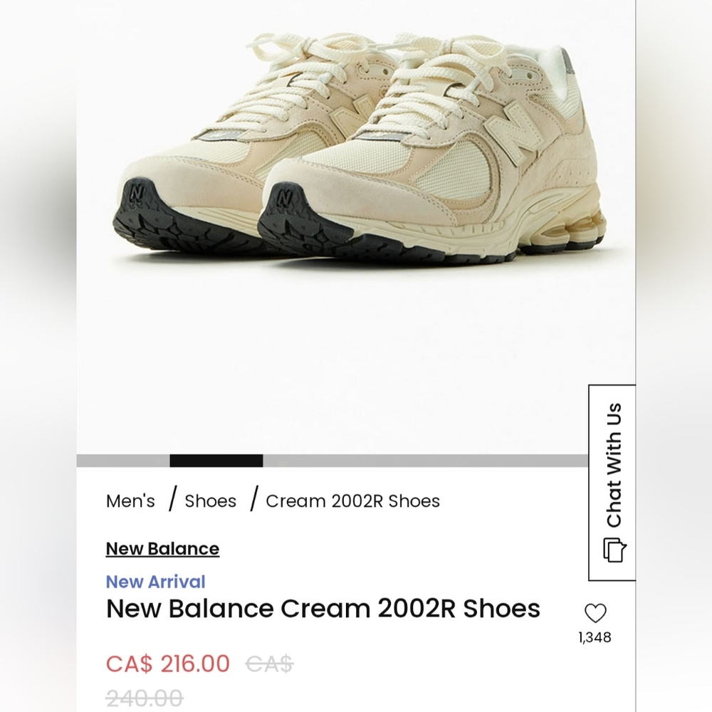 New Balance Cream 2002R Men's Shoes